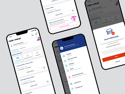 rankomat - user account dashboard cards icons interface minimal mobile modal responsive ui ui design ux website