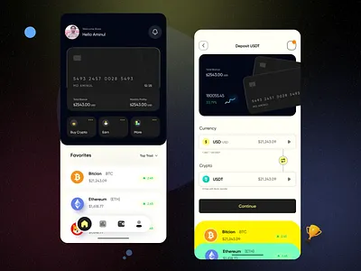 Deposit Crypto - App design app app design binance bitcoin blockchain credit card crypto crypto currency design ecommerce finance ios mobile mobile app mobile ui money money transfer nft shop wallet