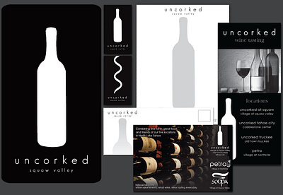 Uncorked Branding branding design graphic design illustration logo typography vector