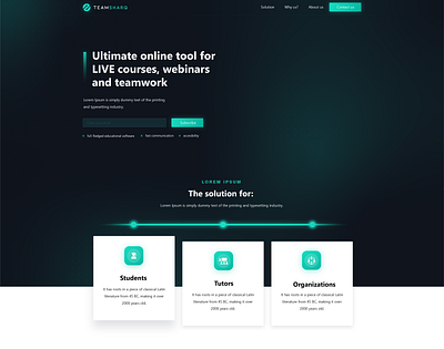TEAMSHARQ - landing page art brand branding clean design graphic design illustration logo minimal simple site ui vector