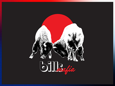 Sunday bills bills mafia bison buffalo design football graphic design modern nfl