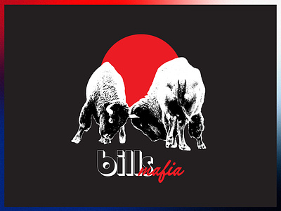 Sunday bills bills mafia bison buffalo design football graphic design modern nfl