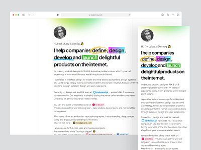 Personal website minimal personal personal site portfolio ui website