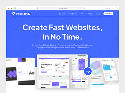 Point Agency - Creative Agency Landing Page agency agency website branding company creative agency digital agency home page landing page minimal product product design services studio studio agency ui uidesign uiux web web desig website