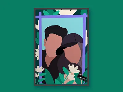 Faceless Procreate Portrait 2d apple art artwork botonical couple design digital art graphic design illustration ipad love portrait procreate vector