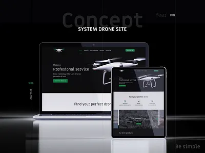 System Drone Site concept drone drone site landing uxui web webdesign