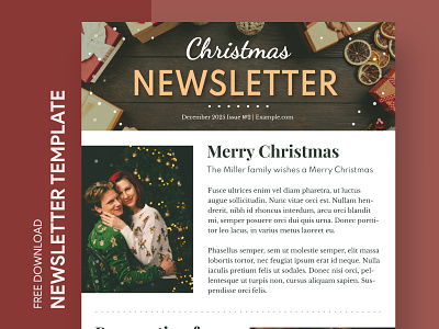 Christmas Family Newsletter Free Google Docs Template christmas doc docs document family google holiday holidays ms newsletter newsletters print printing template templates vacation winter word xmas