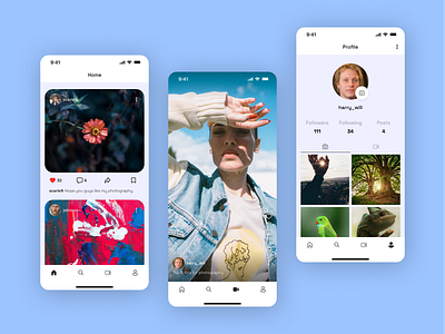 Social Media App / Instagram Redesign android app design facebook instagram ios app mobile app mobile design reels simple design snapchat social app social media tiktok ui uiux user experience user interface design ux visual design whatsapp