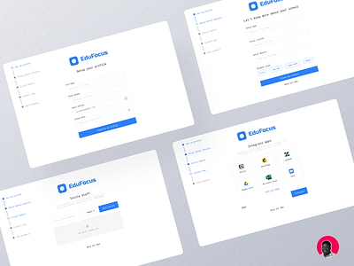 Onboarding For Edufocus dashboard design onboard onboarding product design questions signup ui uiux users web design