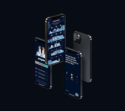 Penguin App app branding dating design graphic design illustration logo social ui ux vector
