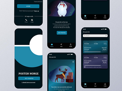 Posten Norge App - Redesign casestudy darkmode posten redesign tracking