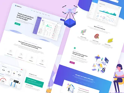 Saasweb - Saas &Startup Multi-Purpose Website Design app app landing page app showcase template application services design gradient color landing marketing modern portfolio responsive template seo software software services startup tech ui ux vector web application landing page