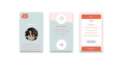 Happy Baby Sleep Coaching | Wed Design brand identity branding design design collateral graphic design ui web design