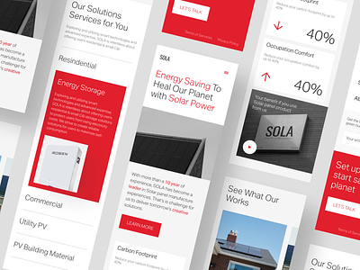 SOLA - Solar Panel Responsive Landing Page clean design energy saving go green landing page minimalism panel save earth solar solar energy solar panel solar power ui ui design web web design website website design