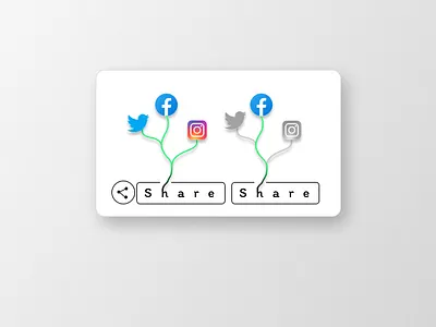 Daily UI 010 buttonicon challenge dailyui day day10 design icon social share ui ux