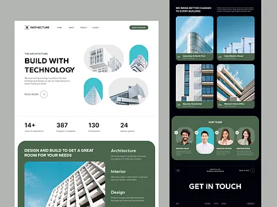 INDThecture - landing page Architecture | Sunnyday Sunnyday 🌞 agency architect architectural architecture architecture design art clean design graphic design home page interior architecture interior design landing landing page minimal property real estate ui ux website
