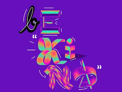 Be kind 36 days of type 3d experimental kind lettering type