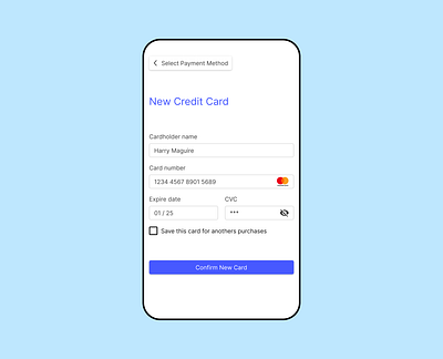 Daily UI 002 - Credit Card Checkout daily daily ui design light mode light theme mobile ui ux web