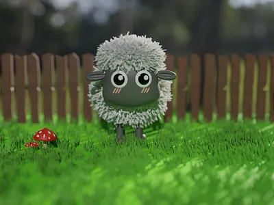 Bob the sheep :) 3d 3d artist 3d modeller blender cute low poly low poly character