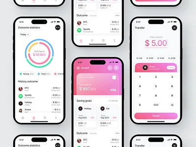 Bangcot - Finance App app bank banking banking app credit card design finance financial fintech app mobile mobile app mobile app design money money transfer saving savings transaction ui uiux ux