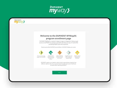 Dupixent MyWay branding design healthcare illustration medical ui uidesign uiux ux webapp website