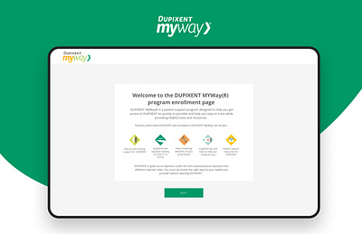 Dupixent MyWay branding design healthcare illustration medical ui uidesign uiux ux webapp website