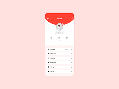 User Profile - UI Design app design productdeign profile screen settings ui uidesign uiux user userprofile ux