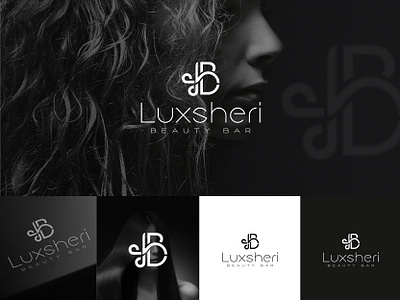 LUXSHERI BEAUTY BAR - LOGO DESIGN aesthetic beauty branding class custom design elegance exquisite fashion graphic design graphics hair illustration logo luxury salon ui vector web design website