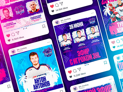 HOCKEY 3X3 / SOCIAL MEDIA 3x3 ads banner sport hockey hockey poster ice hockey ice hockey banner illustration sport sportbranding sports