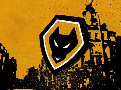 Wolverhampton Wanderers Concept Logo black branding club england football gold illustrator league logo photoshop premier soccer sports wander wolverhampton wolves yellow