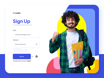 Sign Up Page | Daily UI 01 daily 100 daily 100 challenge daily challange daily ui daily ui 01 dailyui dailyuichallenge imtiazux log in sign in sign up sign up form sign up page signup ui ux webdesign