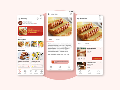 Cake Shop - E-Commerce baker bakery cake cake shop cakery cakeshop design e commerce design ecommerce mobile app design mobile design mobile ui online store shopping shopping app ui ux