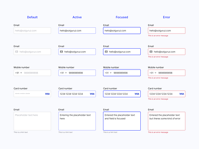 Design System - Input field states and variants animation app case study components design design system gif guide interface motion product design storybook style style guide system ui kit uiux ux web web design