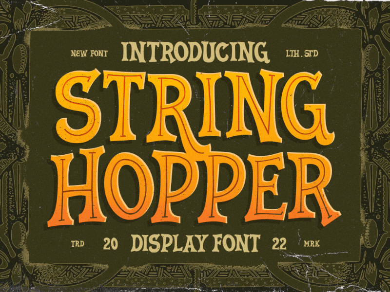 String Hopper - Display Font children font freebies
