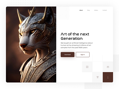 AI Art Landing Page | AI Wallpaers App Portal 4k ai animation app app download artificial intelligence design hero section landing page minimal mockup portal sign in ui ux wallpapers web design website