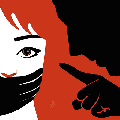 Keep your mouth shut design flat graphic design illustration vector