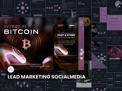 Lead Marketing Social Media Pack 2d 2d art brand branding design digital digital art graphic design identity branding illustration instagram instagram template post social media social media design social media template stories story template vector