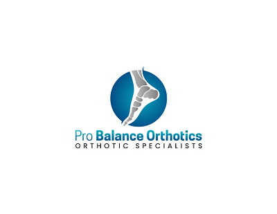 Pro Balance Orthotics logo hospital logo leg logo medical logo modern logo orthotics logo treatment logo