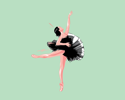 Ballerina Illustration after effects branding design handlettering identity illustration illustrator logo typography