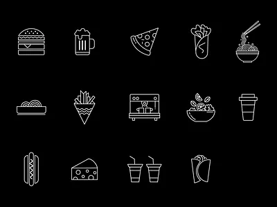 Edmonton Green Market Hall - Food Icons design editorial design graphic design icons illustration vector