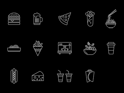 Edmonton Green Market Hall - Food Icons design editorial design graphic design icons illustration vector