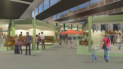 Edmonton Green Market Hall - Market Area design graphic design logo market signage vector wayfinding