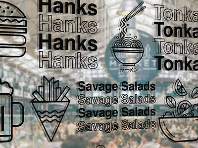 Edmonton Green Market Hall - Window Vinyl Graphics design graphic design icons illustration vector