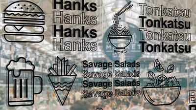 Edmonton Green Market Hall - Window Vinyl Graphics design graphic design icons illustration vector