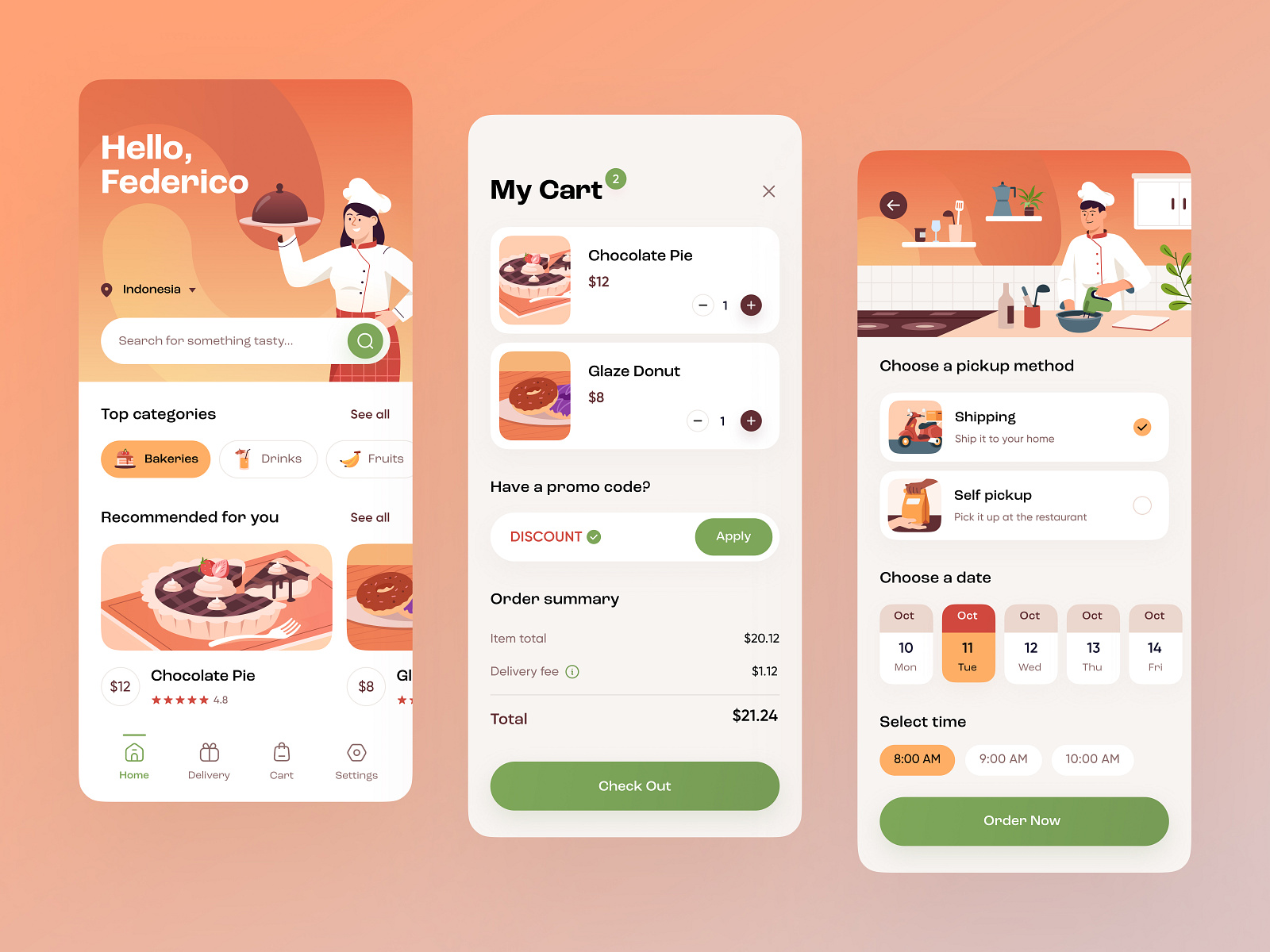 Yummy Food Store Mobile App by Budiarti R. for Orely on Dribbble