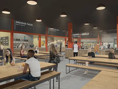 Edmonton Green Market Hall - Food Hall branding design graphic design logo signage vector wayfinding