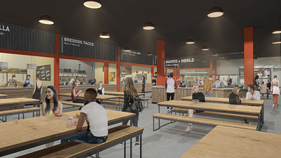 Edmonton Green Market Hall - Food Hall branding design graphic design logo signage vector wayfinding