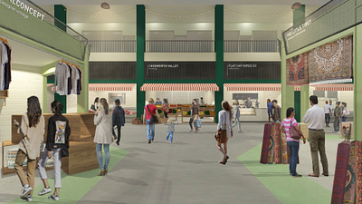 Edmonton Green Market Hall - Market Area design graphic design logo signage vector wayfinding