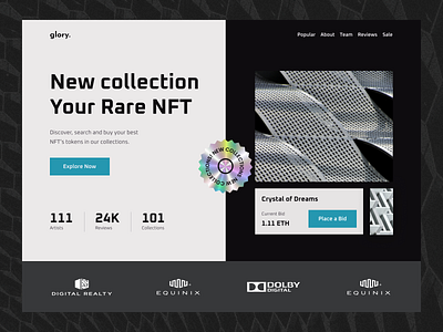 NFT Marketplace 🔥 branding design graphic design landing landing page nft nft marketplace typography ui web design website