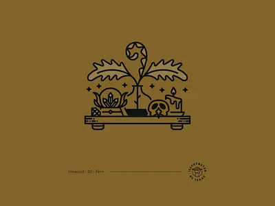 Fern design illustration illustrator linework minimal monoline vector